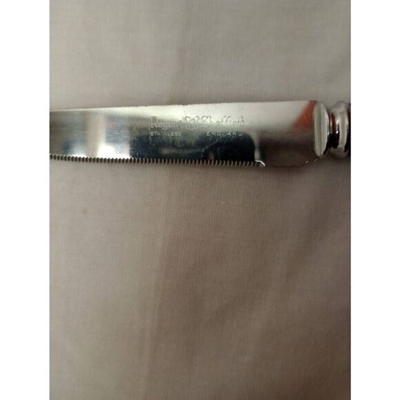 Regency Sheffield England porcelain, prill, blue onion cheese knife - Picture 7 of 8